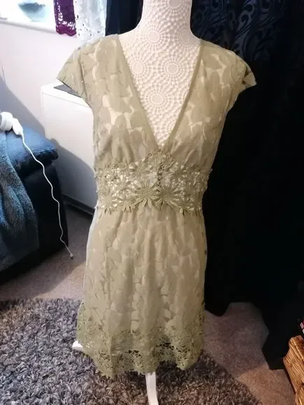 Next Womens dress 12  occasion dress Fully Lined Intricate Lace detail new - Picture 3 of 12